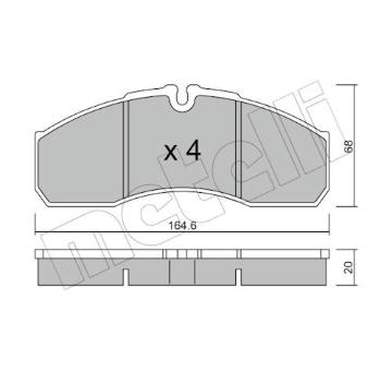 Sada brzdových destiček, kotoučová brzda METELLI 22-0578-3