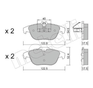 Sada brzdových destiček, kotoučová brzda METELLI 22-0666-2