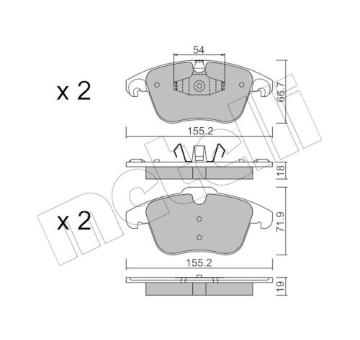 Sada brzdových destiček, kotoučová brzda METELLI 22-0675-7