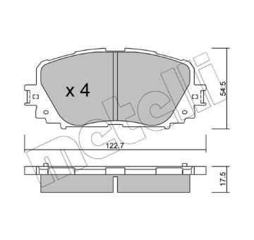 Sada brzdových destiček, kotoučová brzda METELLI 22-0820-0