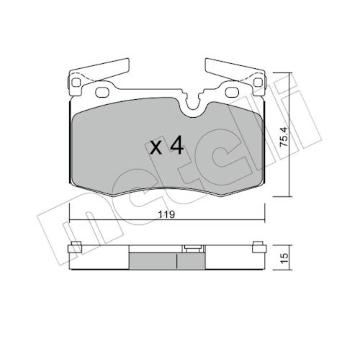 Sada brzdových destiček, kotoučová brzda METELLI 22-0829-0