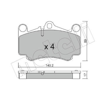 Sada brzdových destiček, kotoučová brzda METELLI 22-0893-0