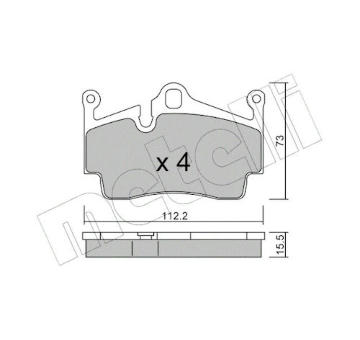 Sada brzdových destiček, kotoučová brzda METELLI 22-0894-0
