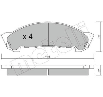 Sada brzdových destiček, kotoučová brzda METELLI 22-0972-0
