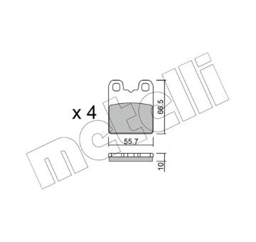 Sada brzdových destiček, kotoučová brzda METELLI 22-1326-0
