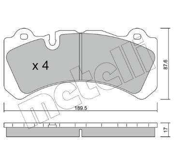 Sada brzdových destiček, kotoučová brzda METELLI 22-1328-0