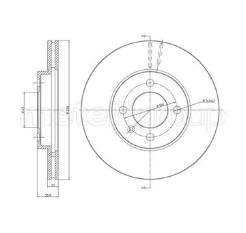 Brzdový kotouč METELLI 23-0230C