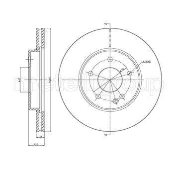 Brzdový kotúč METELLI 23-0314C