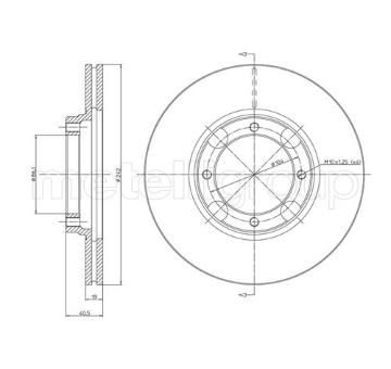 Brzdový kotouč METELLI 23-0393