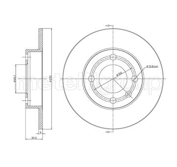 Brzdový kotouč METELLI 23-0528C