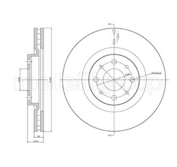 Brzdový kotouč METELLI 23-0571C