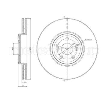 Brzdový kotouč METELLI 23-0674C