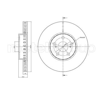 Brzdový kotouč METELLI 23-0845C