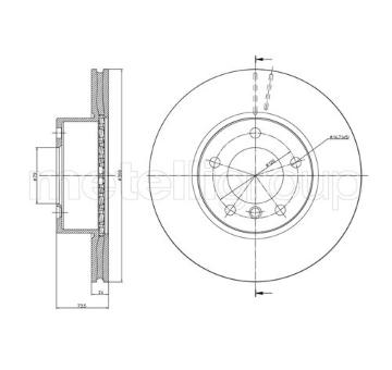 Brzdový kotouč METELLI 23-0870C