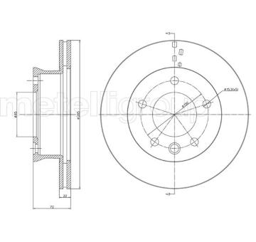 Brzdový kotouč METELLI 23-0995