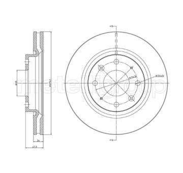 Brzdový kotouč METELLI 23-1078C