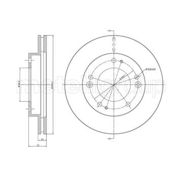 Brzdový kotouč METELLI 23-1101C