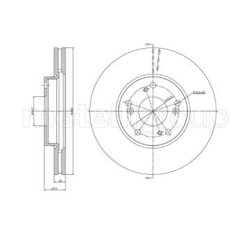 Brzdový kotouč METELLI 23-1373C