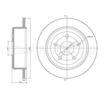 Brzdový kotouč METELLI 23-1428C