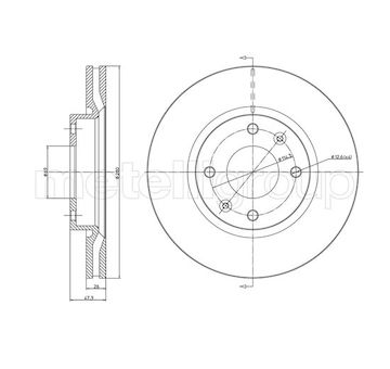 Brzdový kotouč METELLI 23-1477C