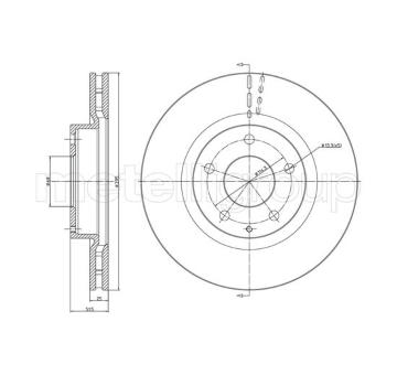 Brzdový kotouč METELLI 23-1525C