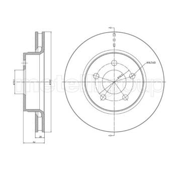 Brzdový kotouč METELLI 23-1553C