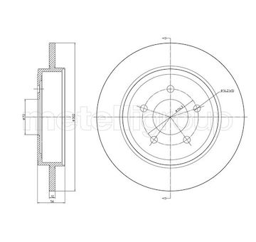 Brzdový kotouč METELLI 23-1643C