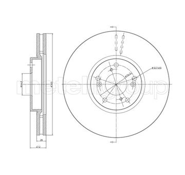 Brzdový kotouč METELLI 23-1686C