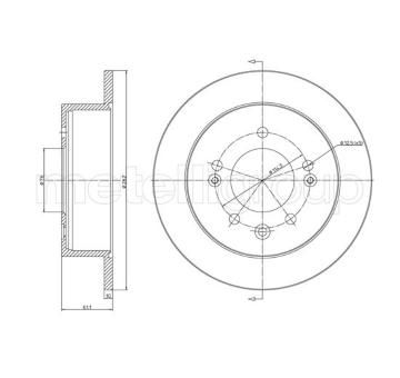 Brzdový kotouč METELLI 23-1691C