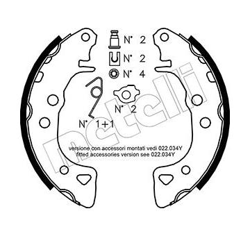 Sada brzdových čelistí METELLI 53-0021K