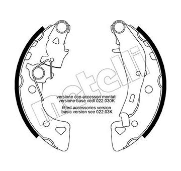 Sada brzdových čelistí METELLI 53-0024Y