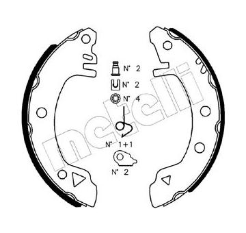 Sada brzdových čelistí METELLI 53-0112K