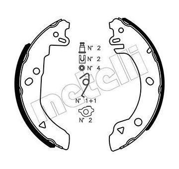 Sada brzdových čelistí METELLI 53-0118K