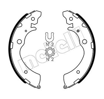Sada brzdových čelistí METELLI 53-0154