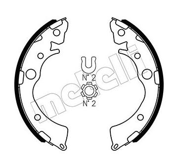 Sada brzdových čelistí METELLI 53-0155
