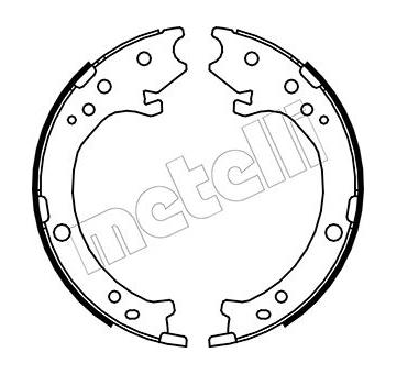 Sada brzdových čelistí, parkovací brzda METELLI 53-0161