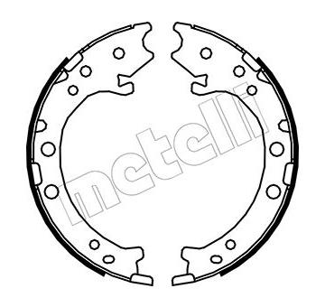 Sada brzdových čelistí, parkovací brzda METELLI 53-0162