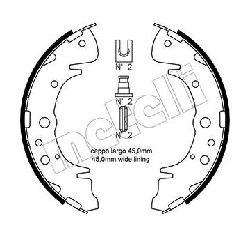 Sada brzdových čelistí METELLI 53-0172