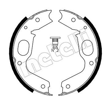 Sada brzdových čelistí, parkovací brzda METELLI 53-0264