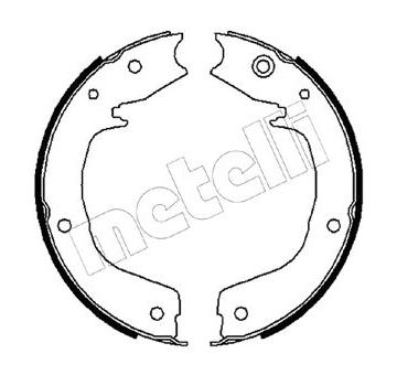 Sada brzdových čelistí, parkovací brzda METELLI 53-0267