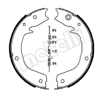 Sada brzd. čeľustí parkov. brzdy METELLI 53-0267K