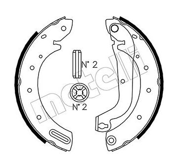 Sada brzdových čelistí METELLI 53-0287