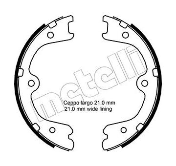 Sada brzdových čelistí, parkovací brzda METELLI 53-0297