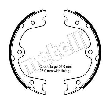 Sada brzdových čelistí, parkovací brzda METELLI 53-0298
