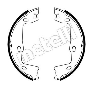 Sada brzdových čelistí, parkovací brzda METELLI 53-0302