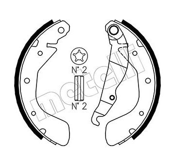 Sada brzdových čelistí METELLI 53-0308