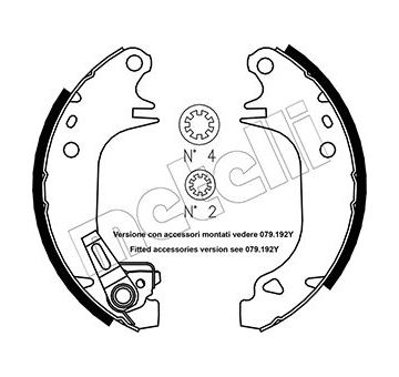 Sada brzdových čelistí METELLI 53-0320Y