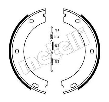 Sada brzdových čelistí, parkovací brzda METELLI 53-0325K