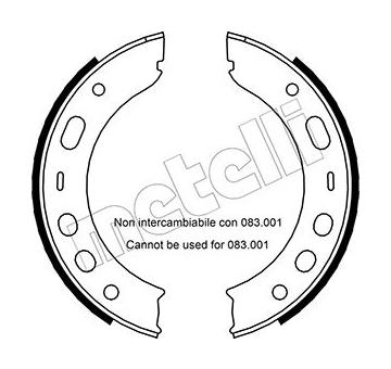 Sada brzdových čelistí, parkovací brzda METELLI 53-0337