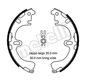 Sada brzdových čelistí METELLI 53-0433